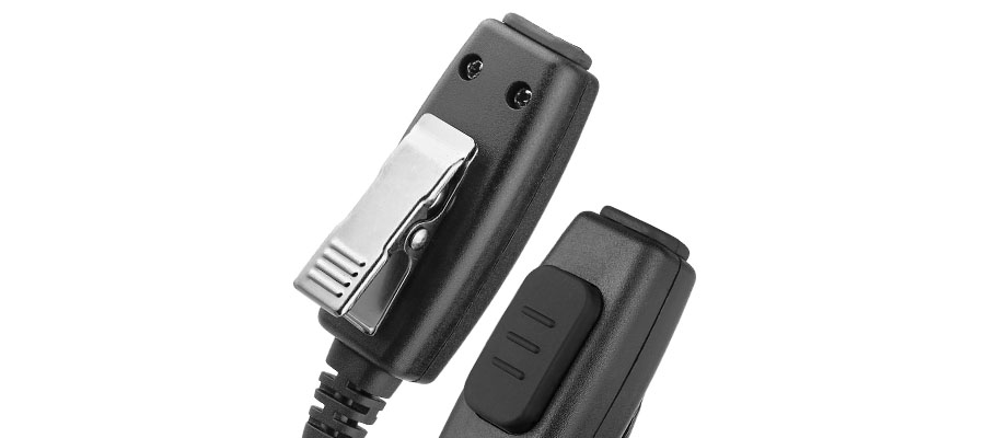 D shape earphone with ptt