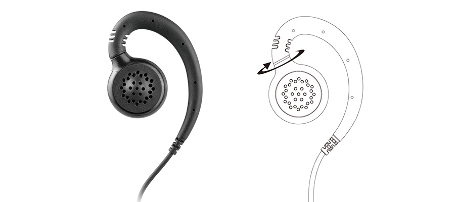 1 pin walkie talkie earpiece