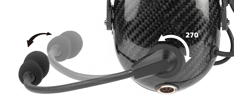two way radio single ear headset