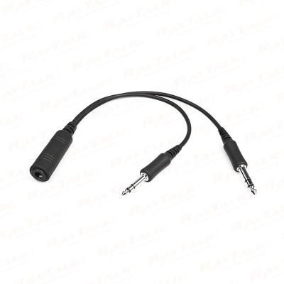 Adaptador de cable para auriculares de helicóptero CB-02 a aeronave de ala fija GA