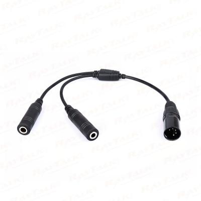 Cable adaptador de auriculares CB-04 GA con conector doble para auriculares Airbus