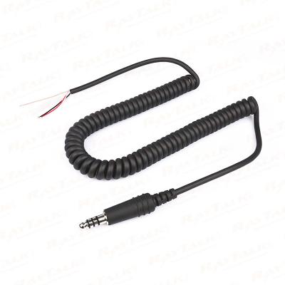 Cable en espiral para reemplazar los auriculares del helicóptero CB-15