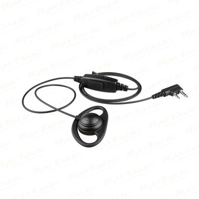 EM-3219 Auricular de seguridad con gancho para la oreja en forma de D y micrófono de solapa PTT