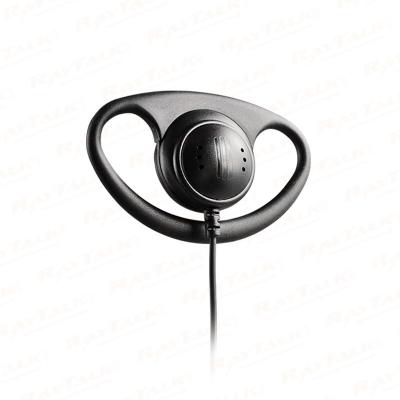 EM-320140 Radio bidireccional Auricular de anillo en D ajustable de 3 cables con PTT de barril y micrófono de solapa micro