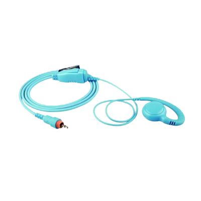 EM-3327N Auricular giratorio de 1 cable de fibra trenzada con PTT/micrófono en línea para radio