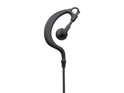 Auriculares EM-2022N con gancho para la oreja en forma de G de fibra trenzada y micrófono con cancelación de ruido PTT