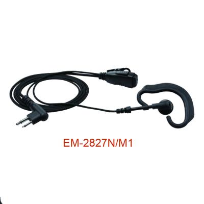 Auricular de radio ajustable con anillo en G de tela de fibra trenzada EM-2819N para radio Motorola Kenwood