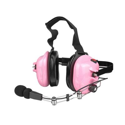 Auriculares bidireccionales B-51Q con cancelación de ruido de alta resistencia, micrófono y brazo articulado de metal.
