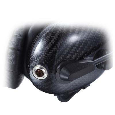 Auriculares de fibra de carbono de una sola orejera para trabajo pesado RAN-2000AS con PTT y micrófono