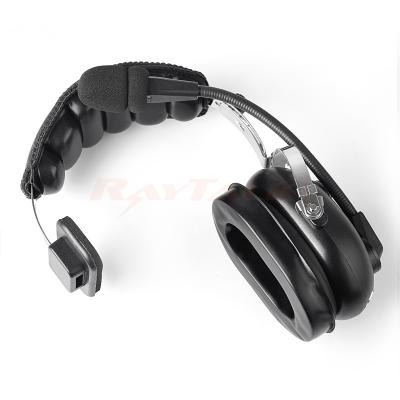 Auriculares de una sola orejera RAN-1000AS con micrófono de brazo flexible con cancelación de ruido para radios bidireccionales