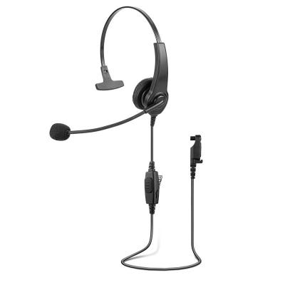 Auriculares ligeros tipo orejera única RHS-0219A OEM con micrófono de brazo y PTT en línea