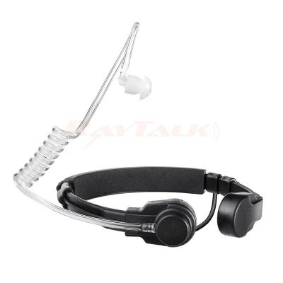 RTM-024044 Micrófono de vibración de garganta Auricular de tubo acústico con PTT