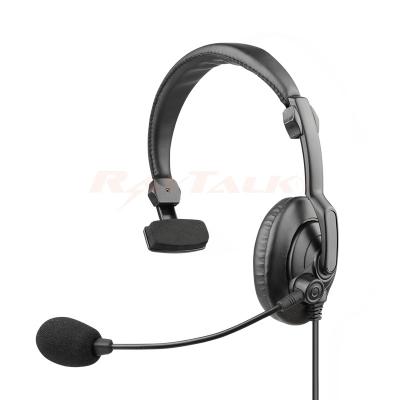 RHS-0436 Auriculares de un solo lado con PTT y micrófono con cancelación de ruido para walkie-talkies
